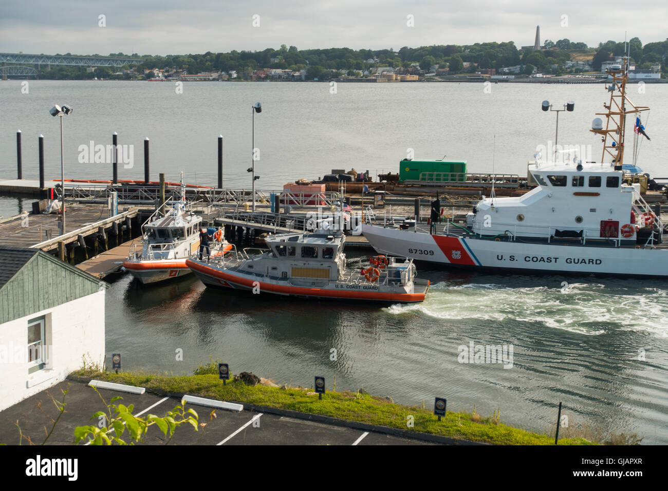 New London CT harbor Stock Photo Alamy