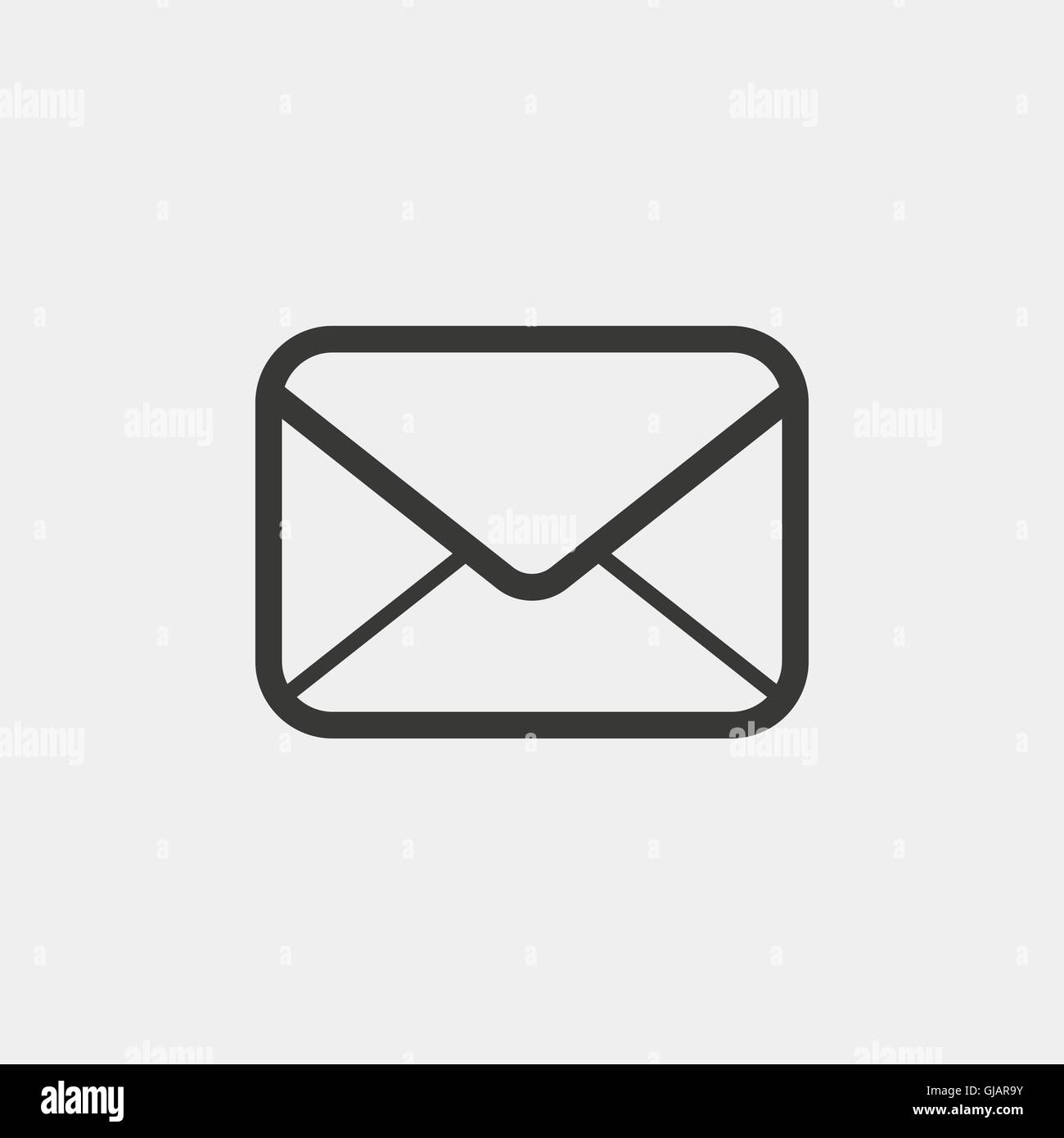 mail icon of brown and thin outline Stock Vector Image & Art - Alamy