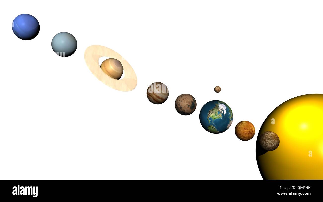 Solar system planets white background hi-res stock photography and ...