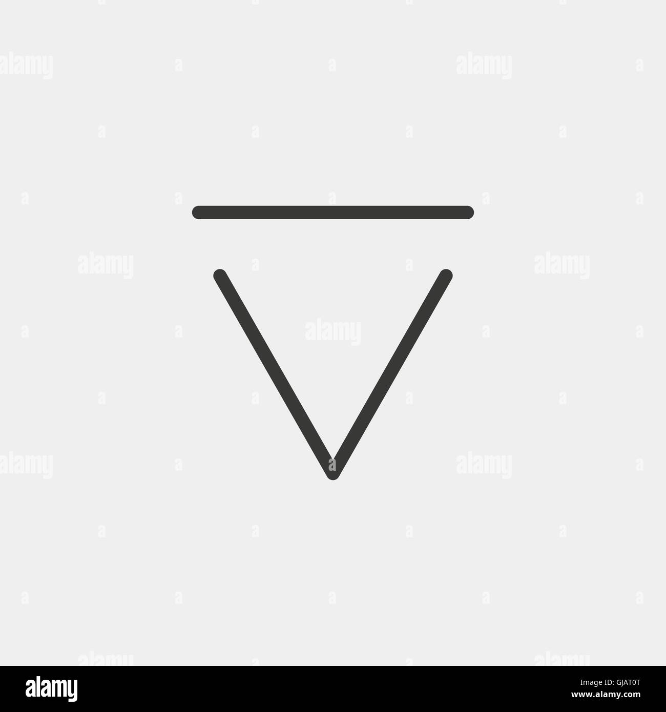 Down arrow icon hi-res stock photography and images - Alamy
