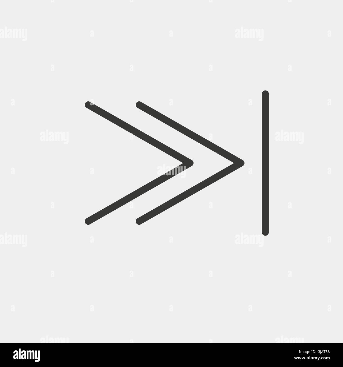 Speed arrows linear icon. Thin line illustration. Fast motion