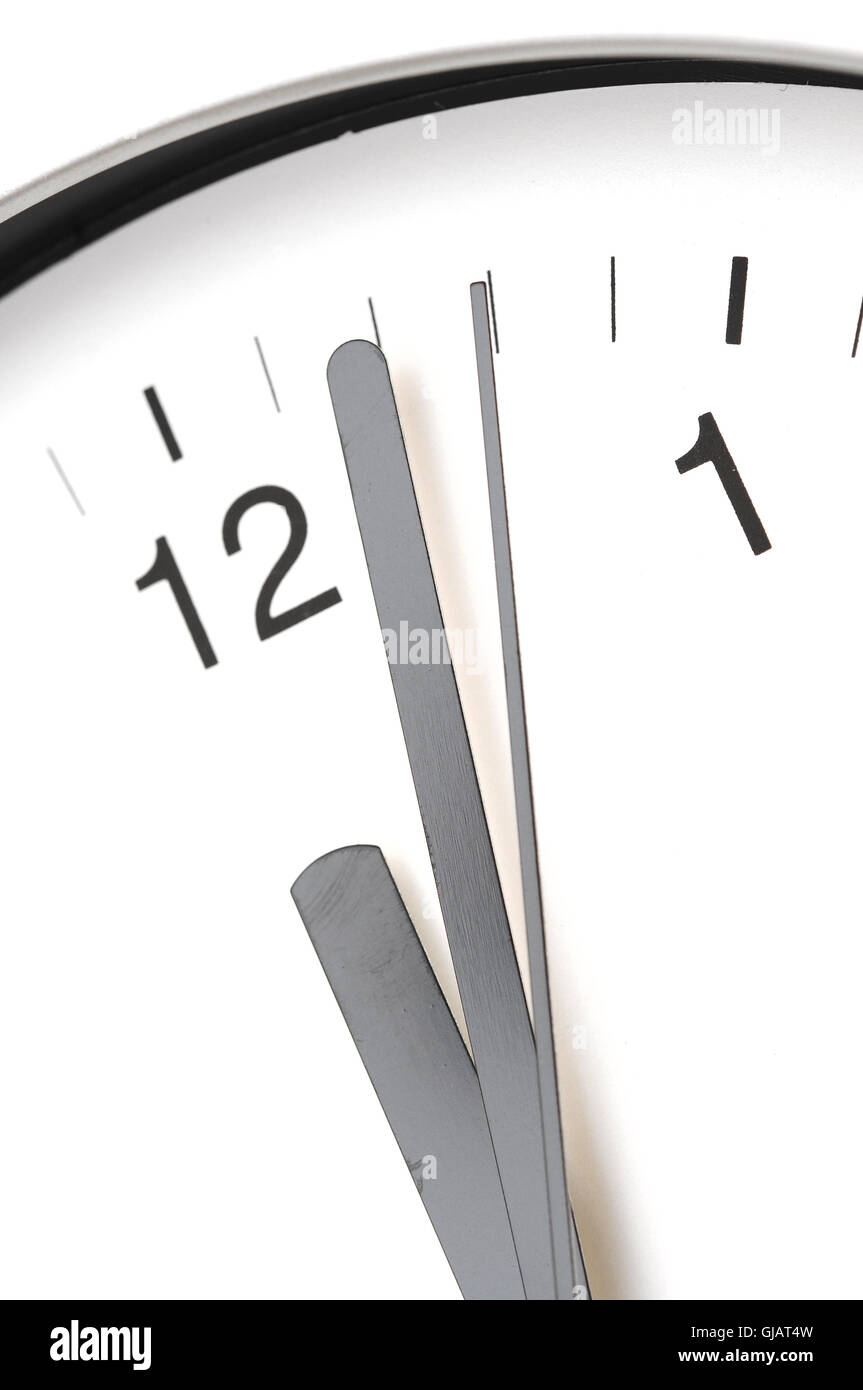 detail in close-up of a modern office clock Stock Photo