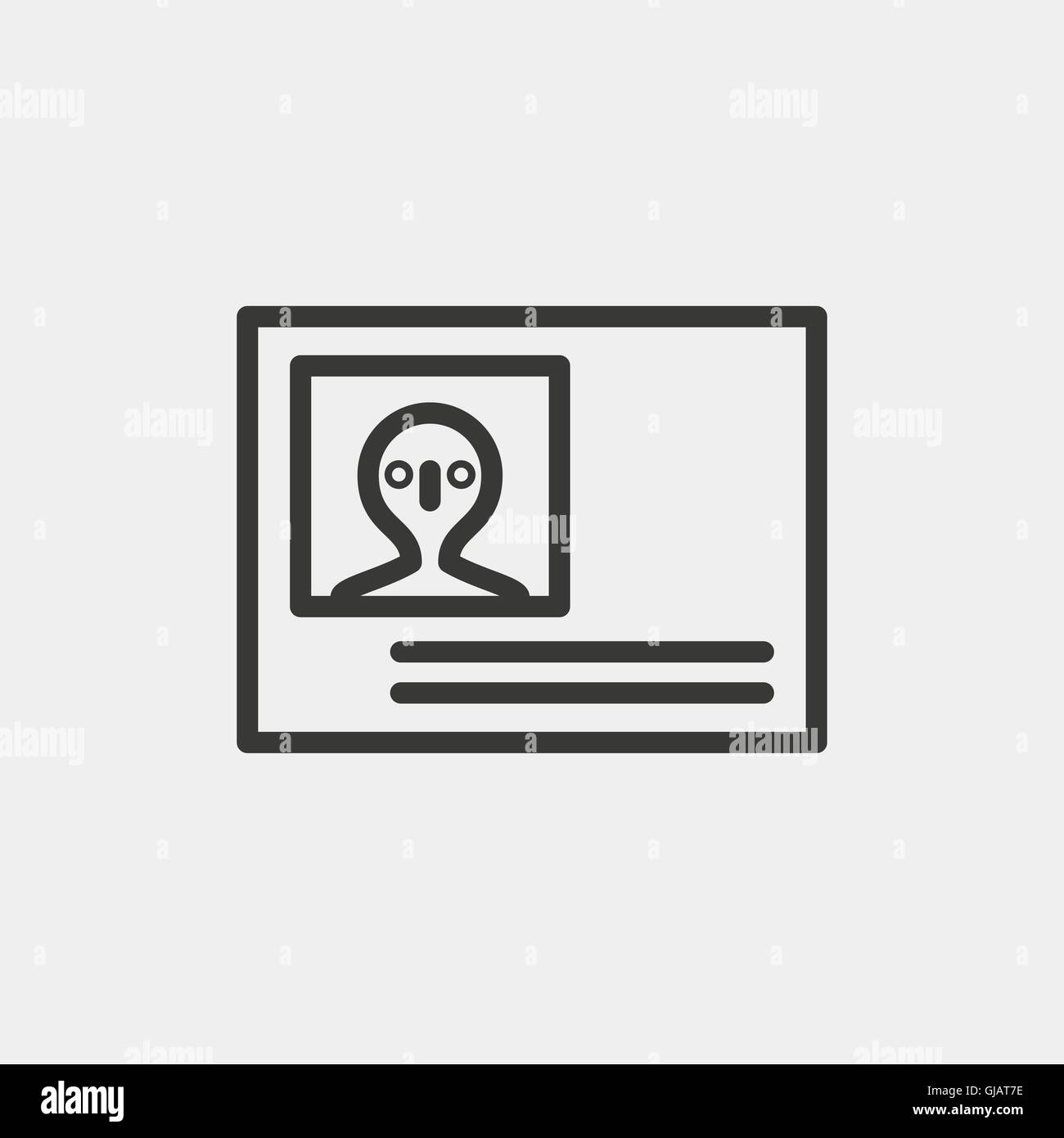 identify card icon of brown outline for illustration Stock Vector Image ...