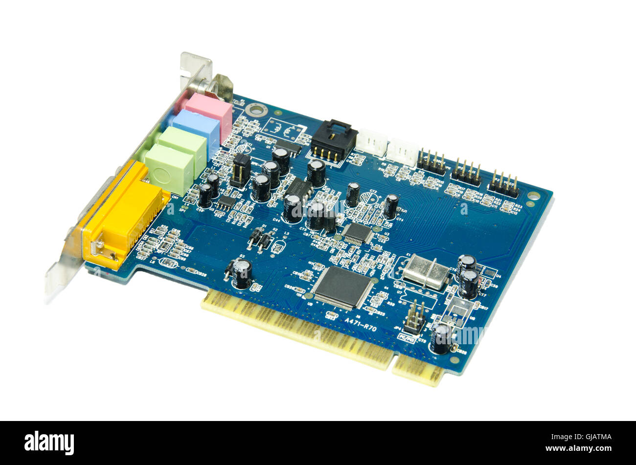 Circuits sound card. Installed on the computer Stock Photo Alamy