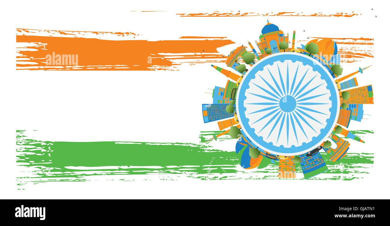 Happy Indian Republic Day Banner Vector Illustration Concept