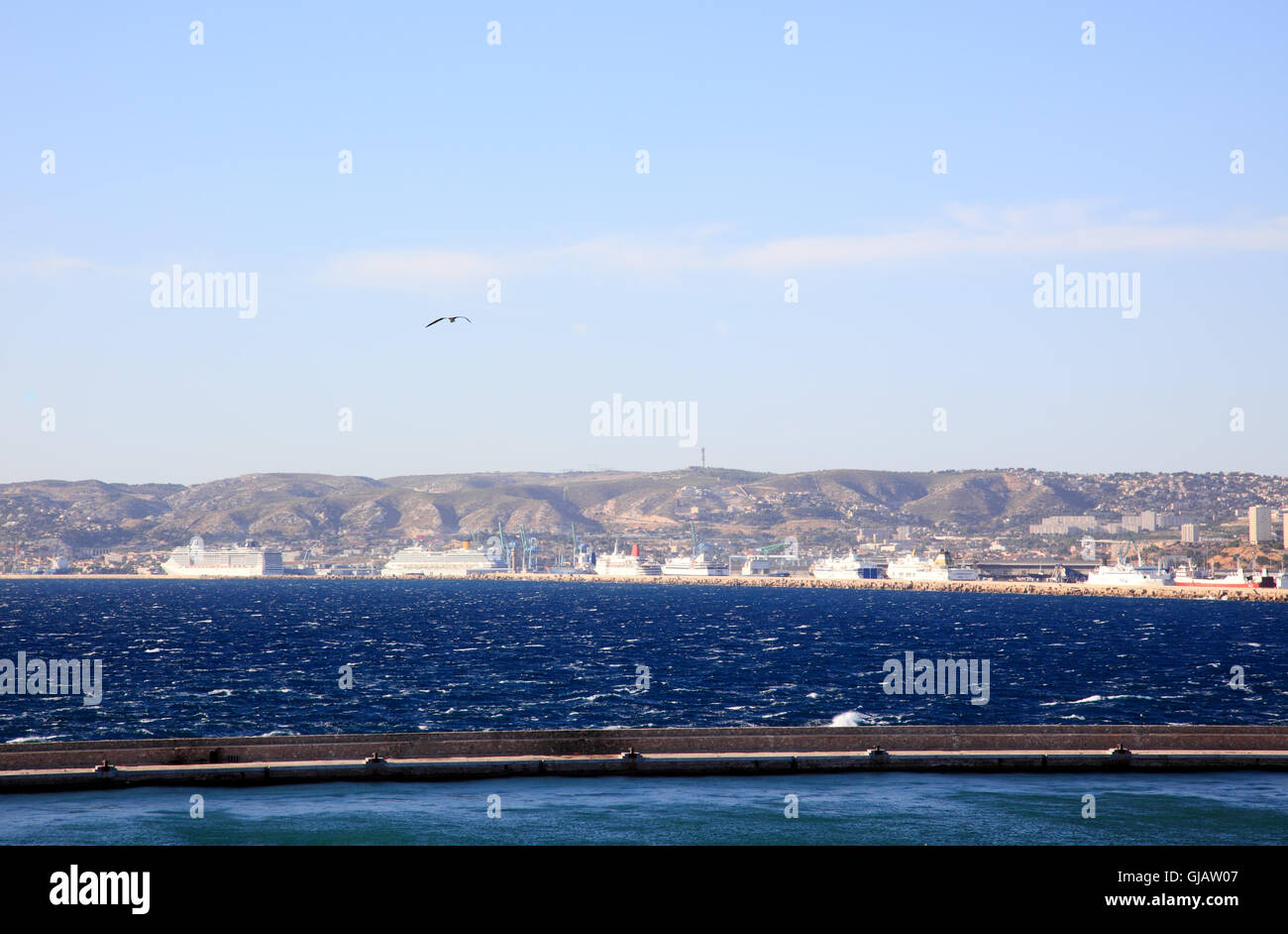 Aerial view of Marseille City coast Stock Photo - Alamy