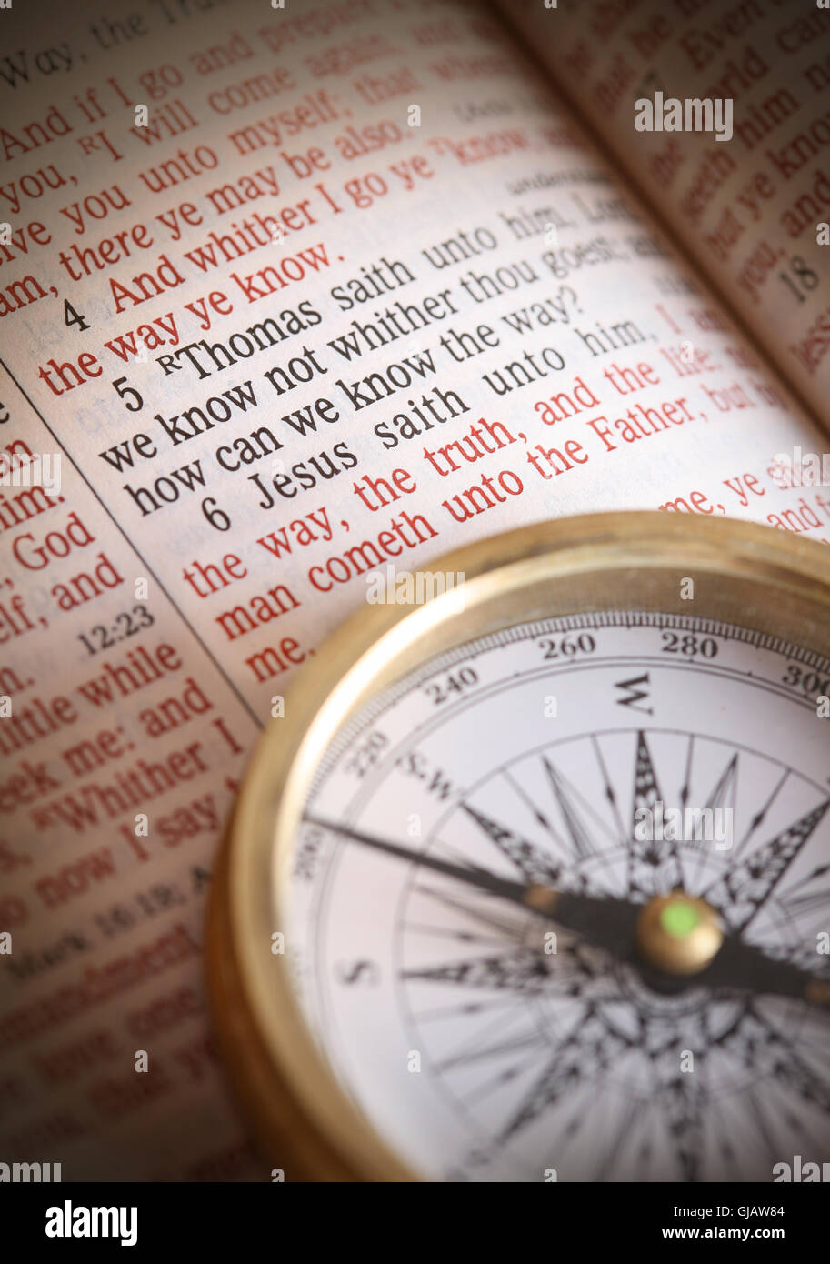 Need Direction  Jesus is the way  John 14:6 Stock Photo