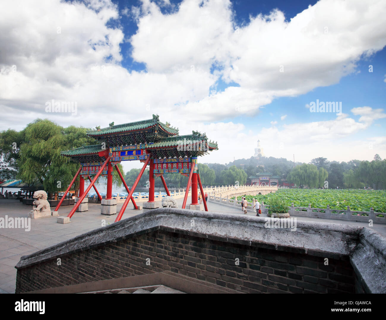 The Beihai Park near Forbidden City Beijing Stock Photo - Alamy