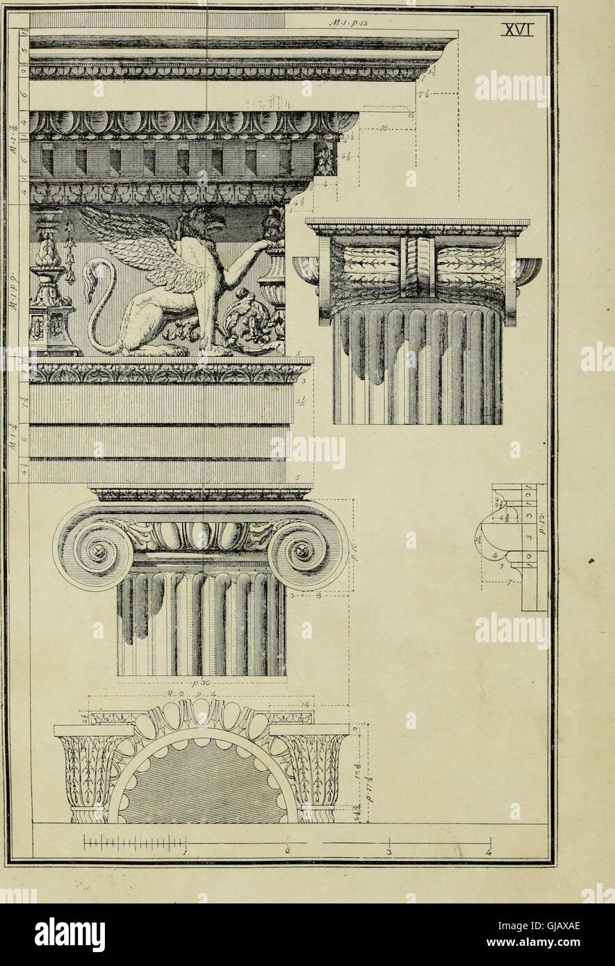 The five orders of architecture (1889 Stock Photo - Alamy
