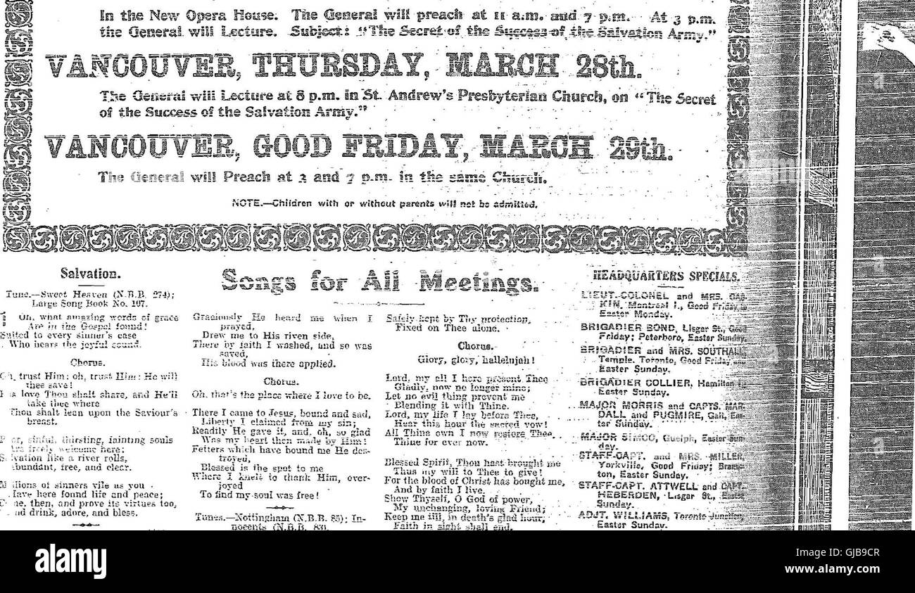 The War Cry (1907 Stock Photo Alamy