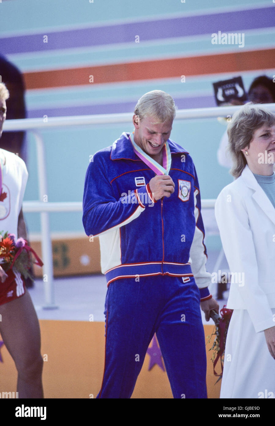 Athletics - Los Angeles Olympic Games 1984 - Decathlon Stock Photo - Alamy