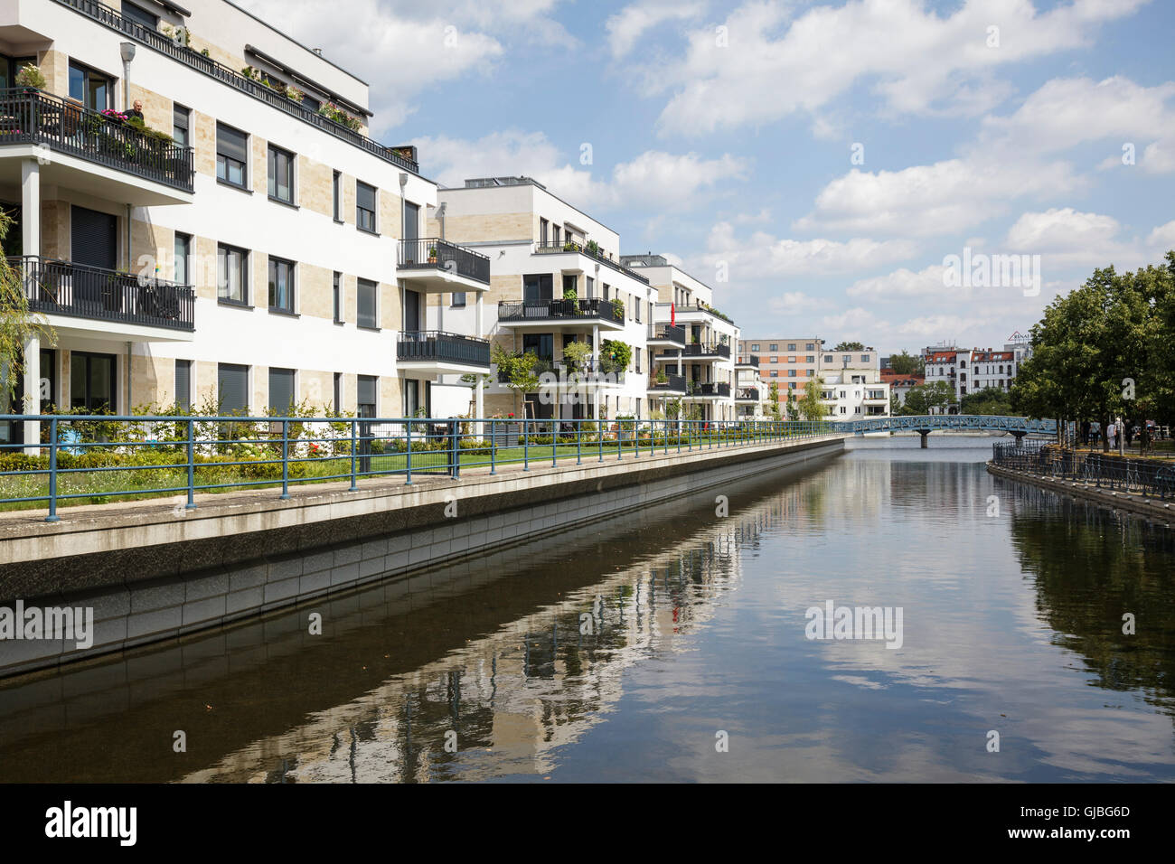 Modern apartment buildings at Tegeler Insel, Tegel, Berlin, Germany