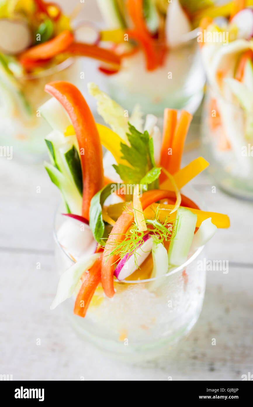 fresh healthy snack of raw vegetables Stock Photo