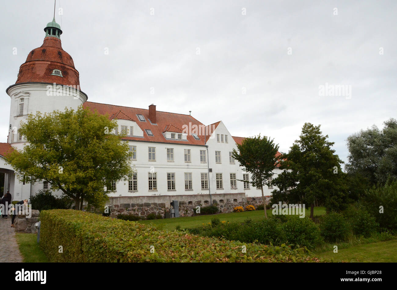 The mid-age Castle of Nordborg, and closeups thereof. Today it serves at a school, giving the pupils a lovely surrounding. Stock Photo