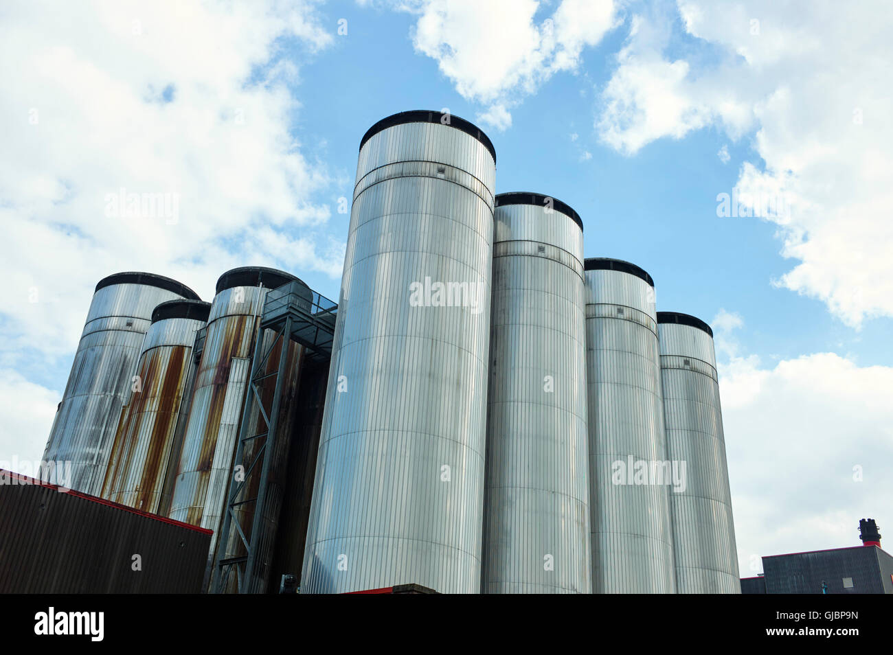 Coors beer towers at BurtonuponTrent, UK Stock Photo Alamy
