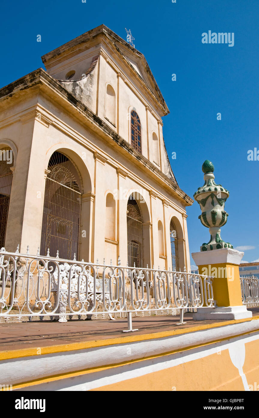 Santisima Trinidad Church in the central square of Trinidad, Cuba. Stock Photo