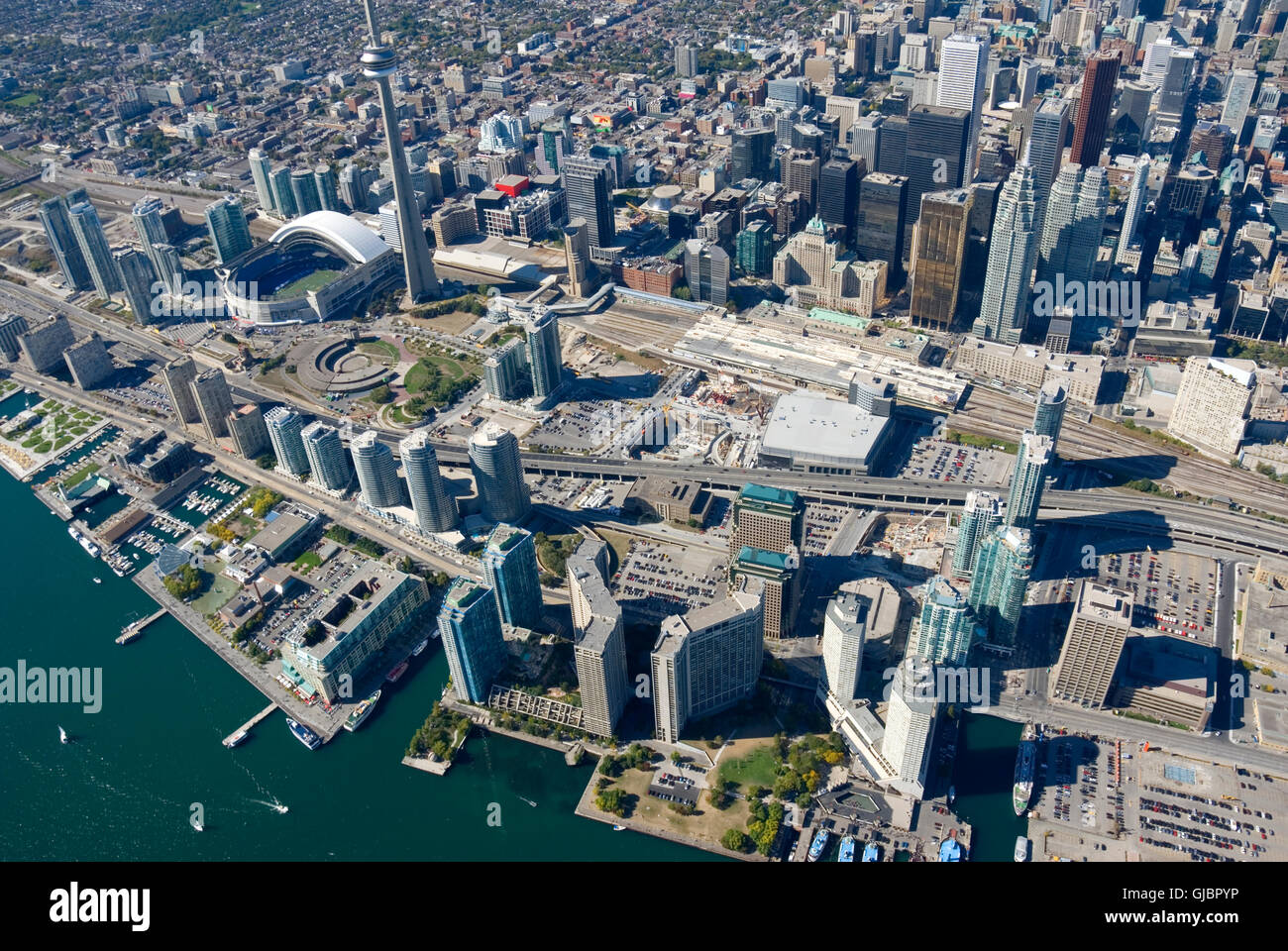 The Towers Of Downtown Toronto Canada Seen From Just Above The North The Towers Of Downtown Toronto Canada Seen From Just Above The North GJBPYP