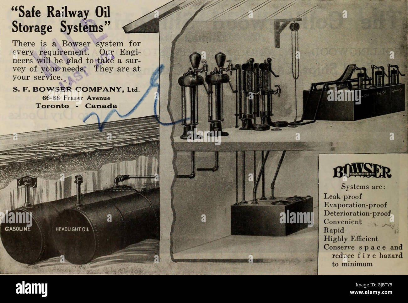 Canadian transportation and distribution management (1921 Stock Photo