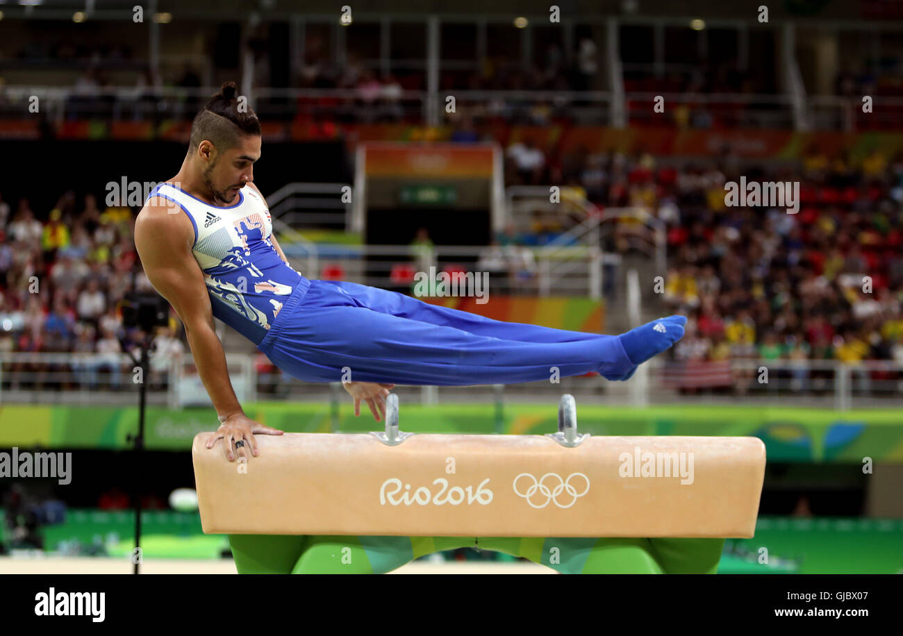 Great Britain's Louis Smith on the Pommel Horse on the ninth day of the