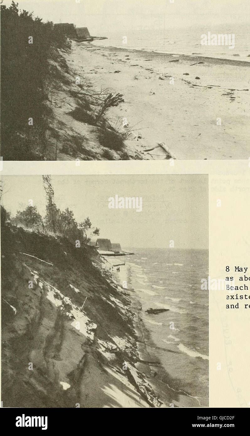 Coastal changes, eastern Lake Michigan, 19701974 (1981 Stock Photo Alamy