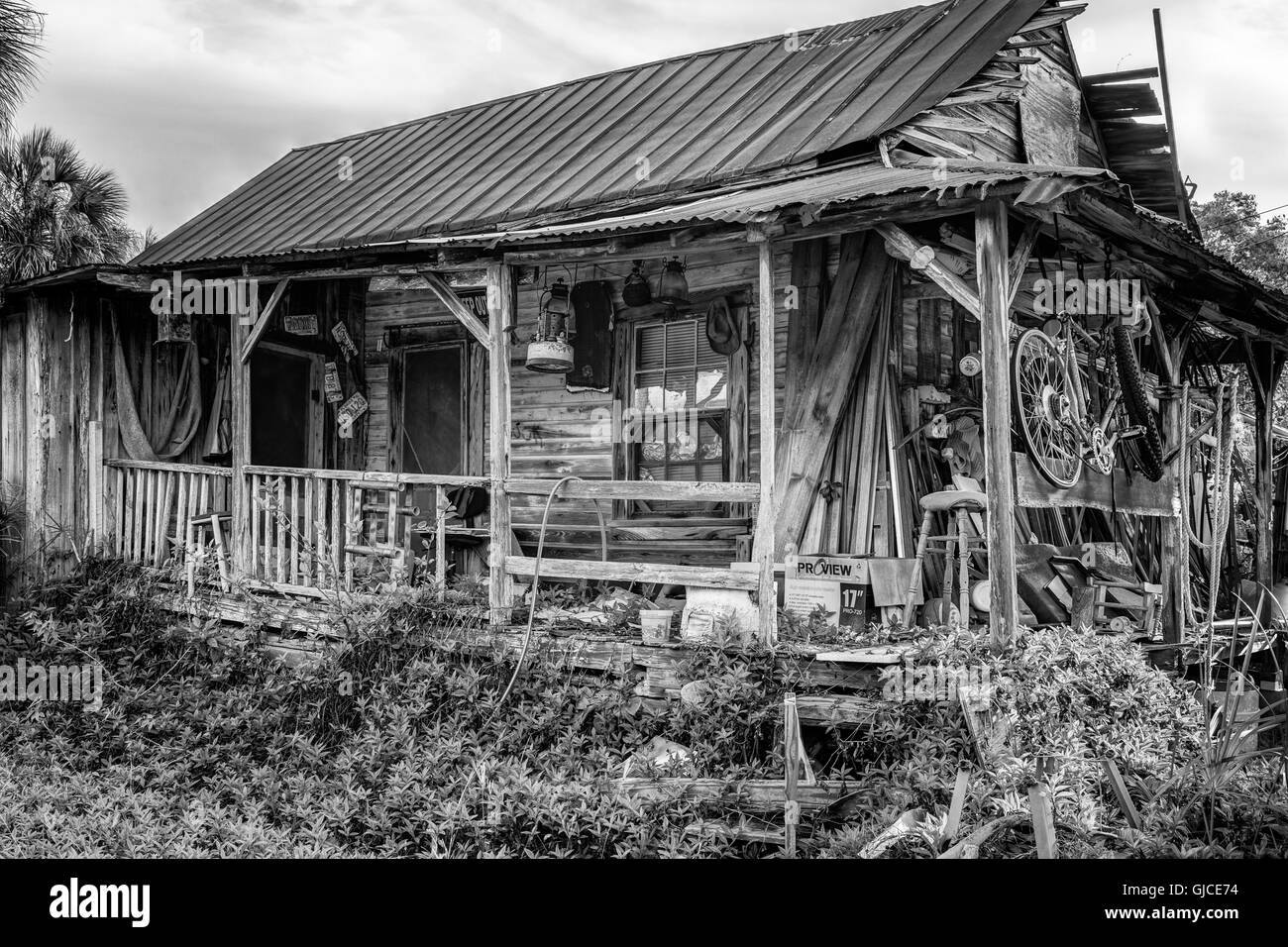 Florida Cracker Style Homes, Cedar Key, Florida Stock Photo Alamy