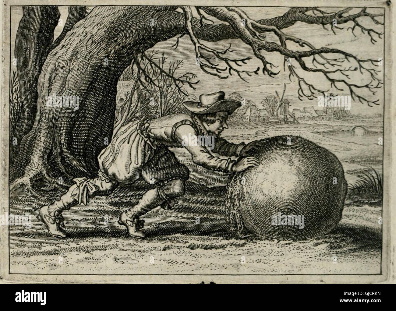 Iohannis de Brunes I.C. Emblemata of Zinne-werck - vorghestelt, in beelden, ghedichten, en breeder uijt-legginghen, tot uijt-druckinghe, en verbeteringhe van verscheijden feijlen onser eeuwe (1661) Stock Photo