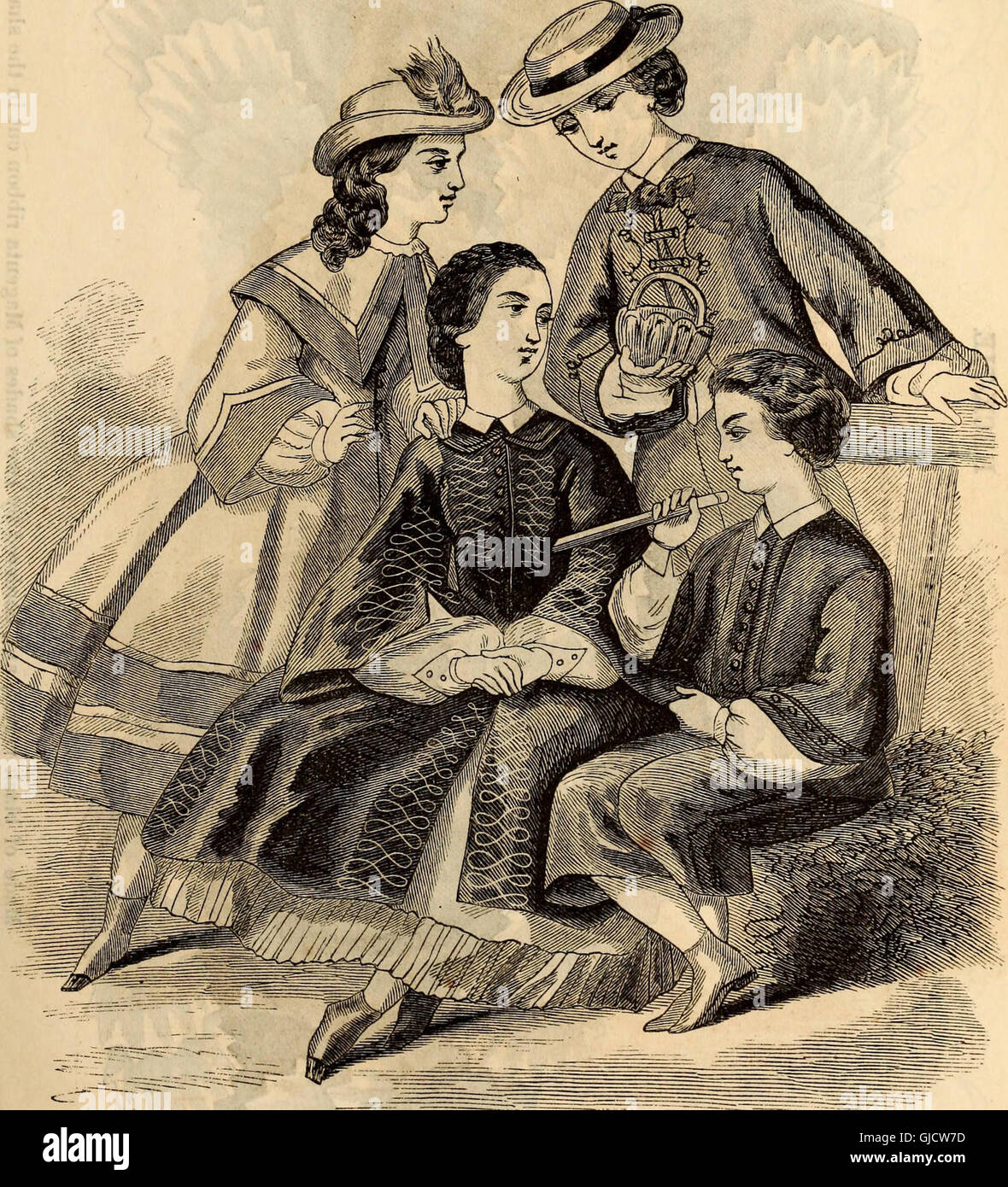 Godey S Lady S Book 1840 Stock Photo Alamy   Godeys Ladys Book 1840 GJCW7D 