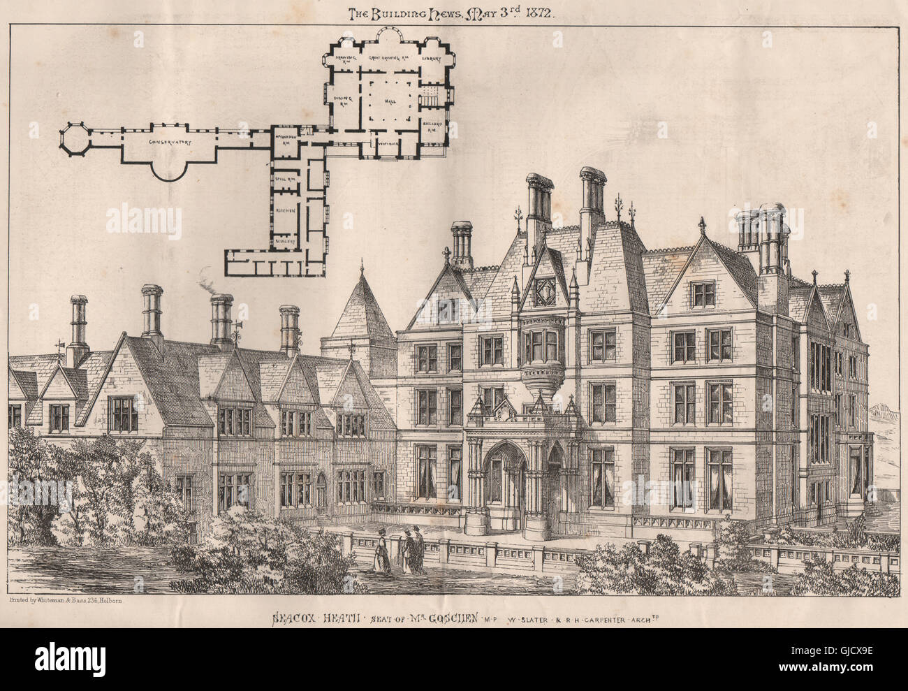 Seacox Heath, Gosciien MP; W. Slater & R.H. Carpenter. Architects
