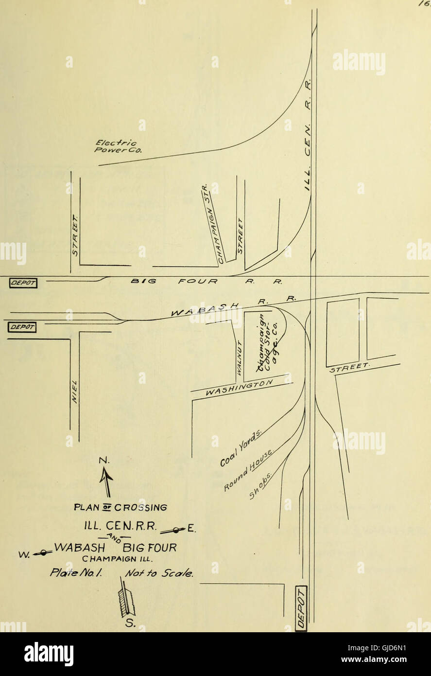 Design of an interlocking plant at Champaign, Illinois (1906 Stock
