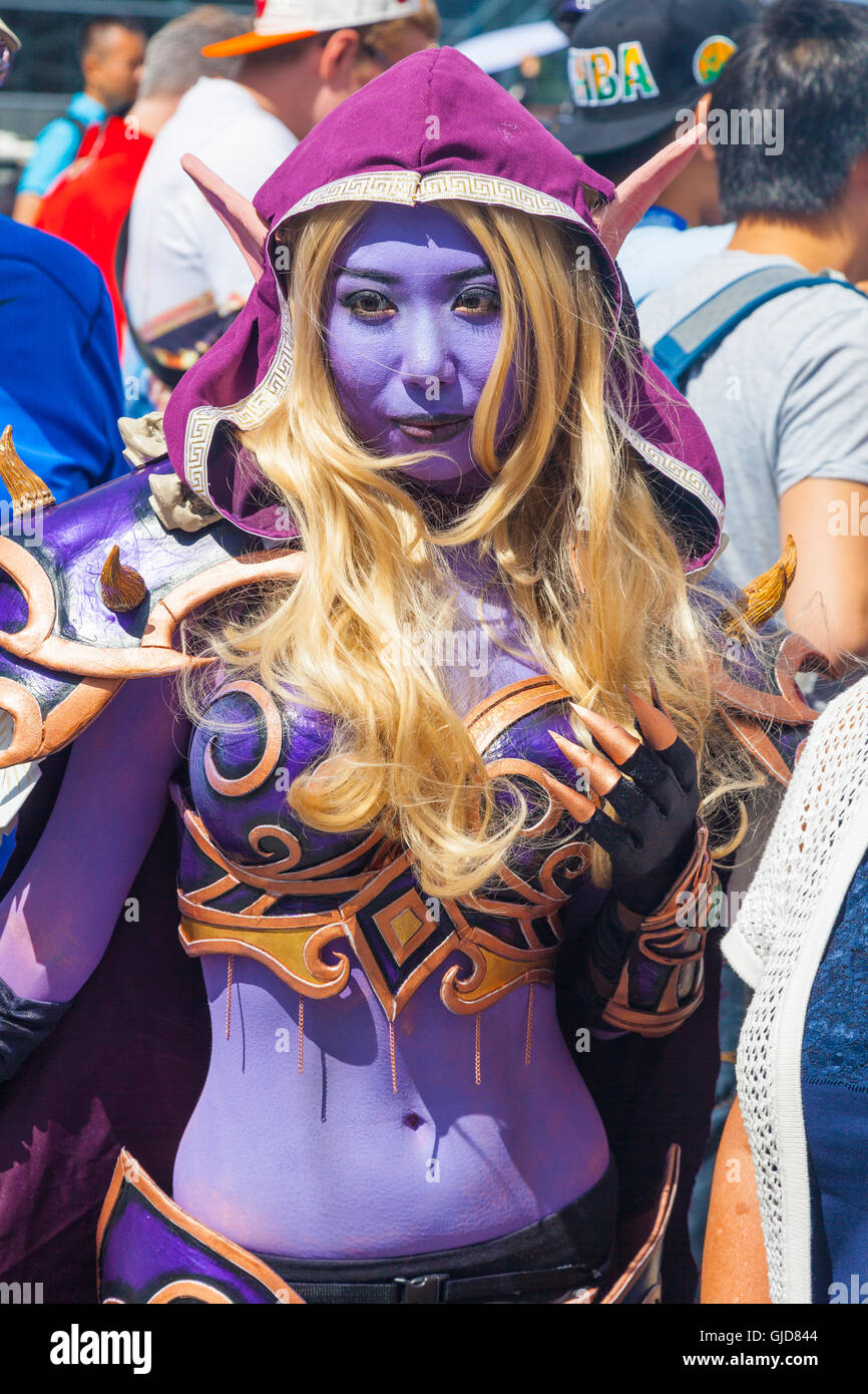 Scene from the Anime and Cosplay Convention in Vancouver, Canada Stock