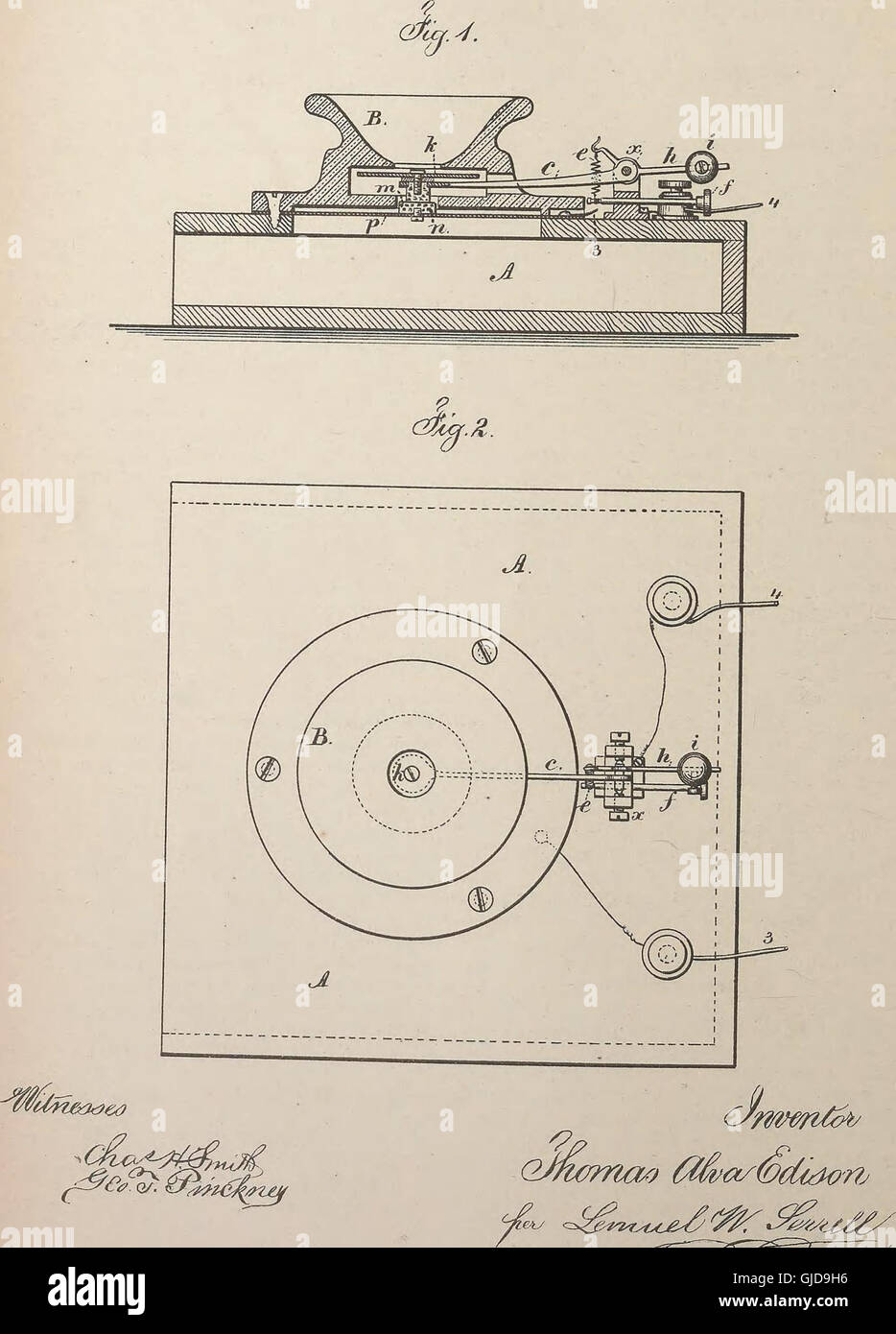 Thomas Edison Machine Inventions Thomas edisons invention hi-res stock photography and images - Alamy
