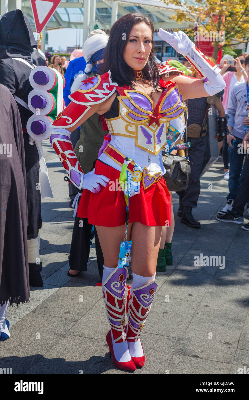 Scene from the Anime and Cosplay Convention in Vancouver, Canada Stock Photo
