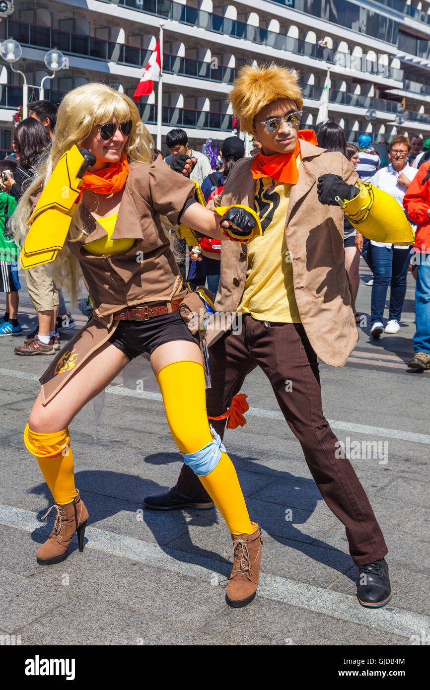 Scene from the Anime and Cosplay Convention in Vancouver, Canada Stock