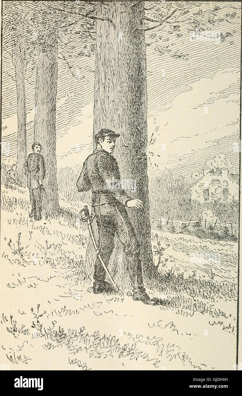 The boy spy; a substantially true record of events during the war of the rebellion. The only practical history of war telegraphers in the field thrilling scenes of battles, captures and escapes (1889) Stock Photo