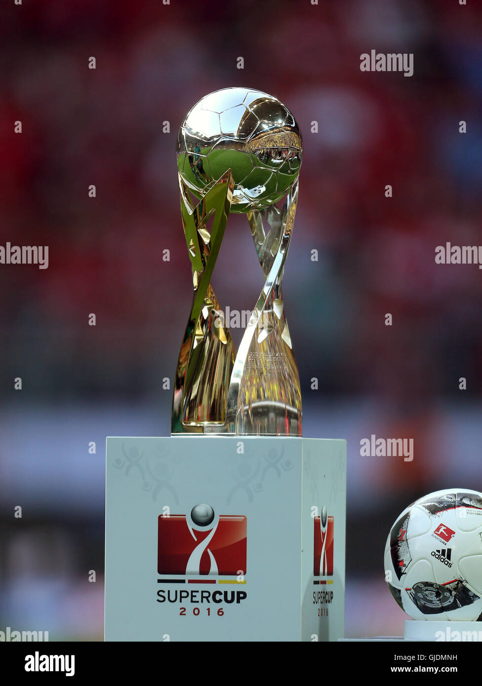 Dortmund Germany 14th Aug 2016 The Dfl Supercup Trophy Can Be Seen During The Dfl Supercup Soccer Match Between Borussia Dortmund And Bayern Munich At Signal Iduna Park In Dortmund Germany 14