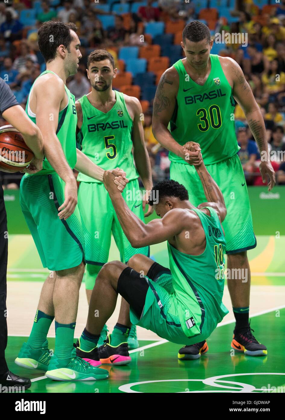 Rio de Janeiro, Brazil. 15th August, 2016. RIO 2016 OLYMPICS BASKETBALL -  BARBOSA Leandro during match between