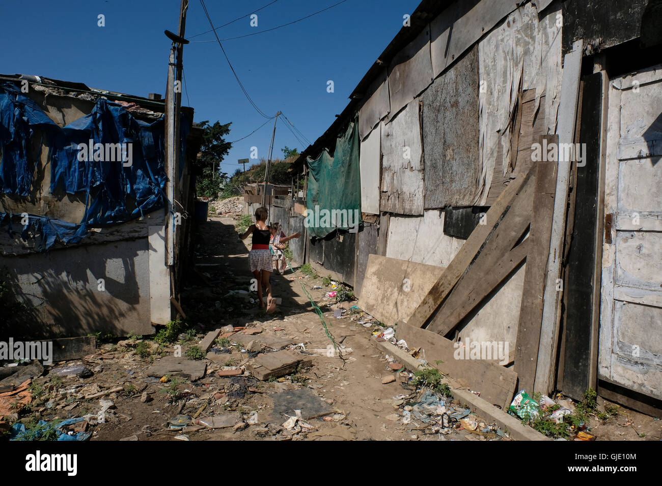 Wooden shacks in the slums hi-res stock photography and images - Alamy
