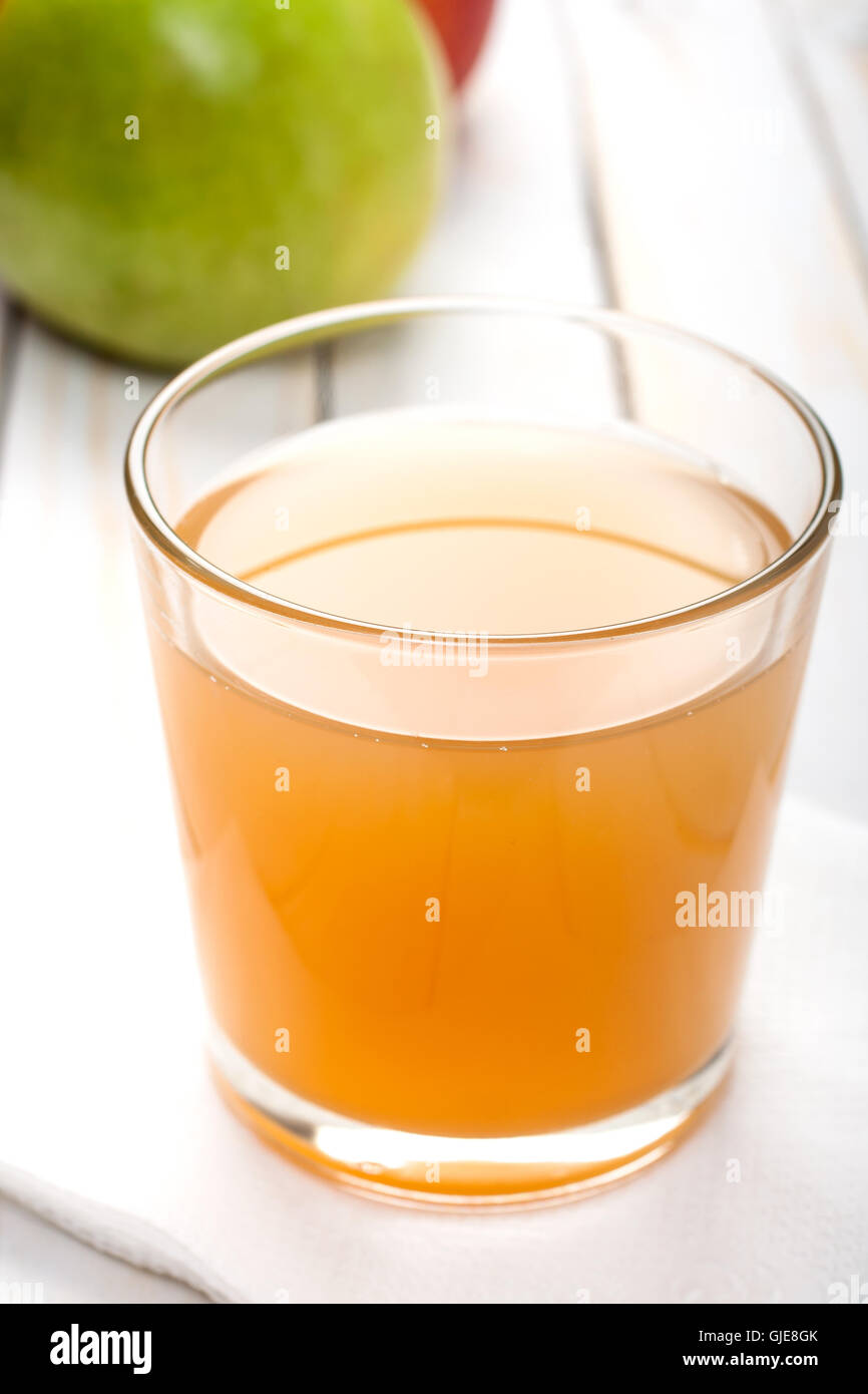 Apple juice glass Stock Photo