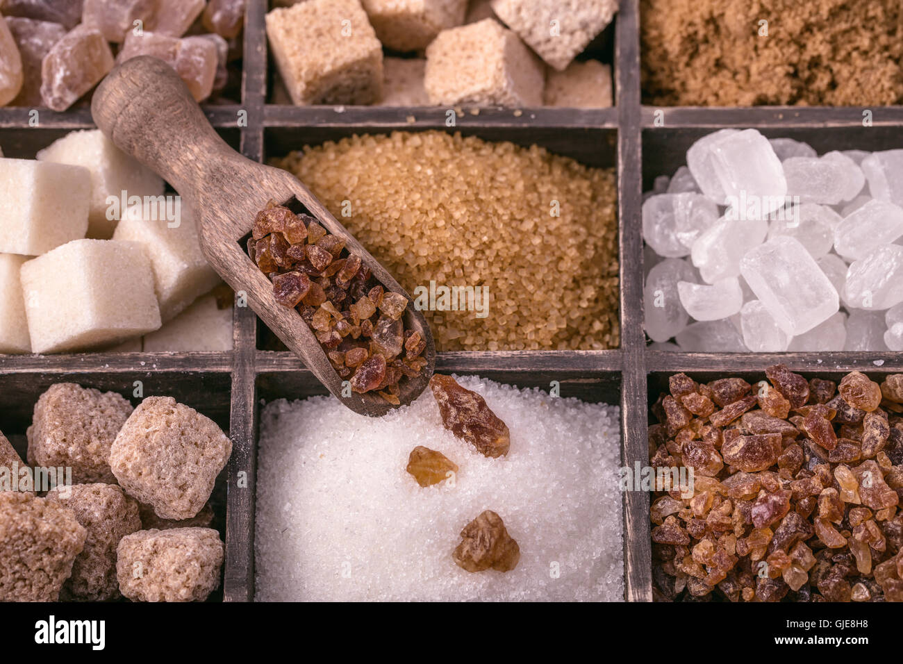 Assorted sugar and scoop Stock Photo Alamy