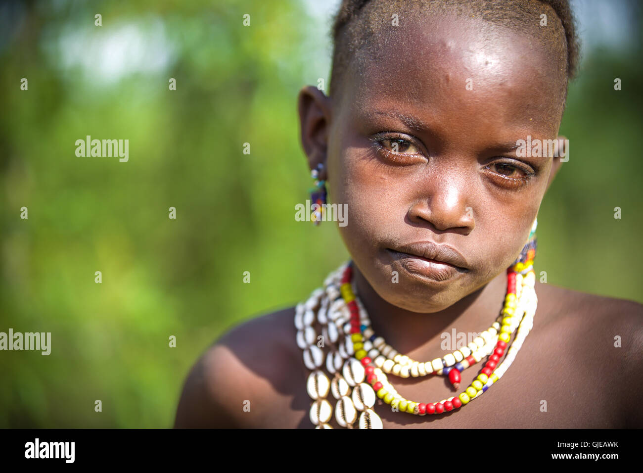 Children from Hamer tribe in Ethiopia Stock Photo - Alamy