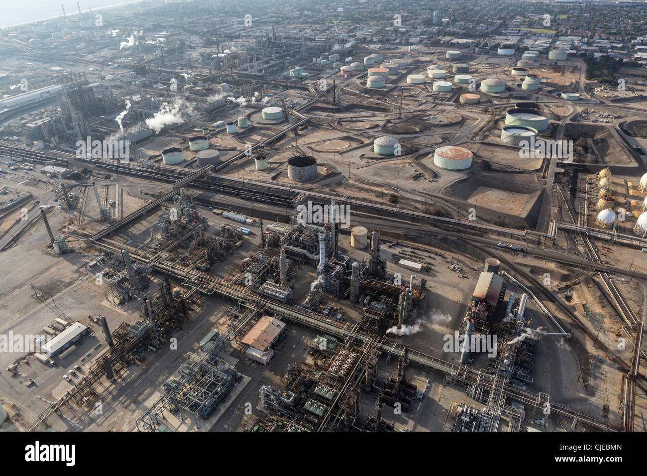 El Segundo, California, USA August 6, 2016 Afternoon aerial view of