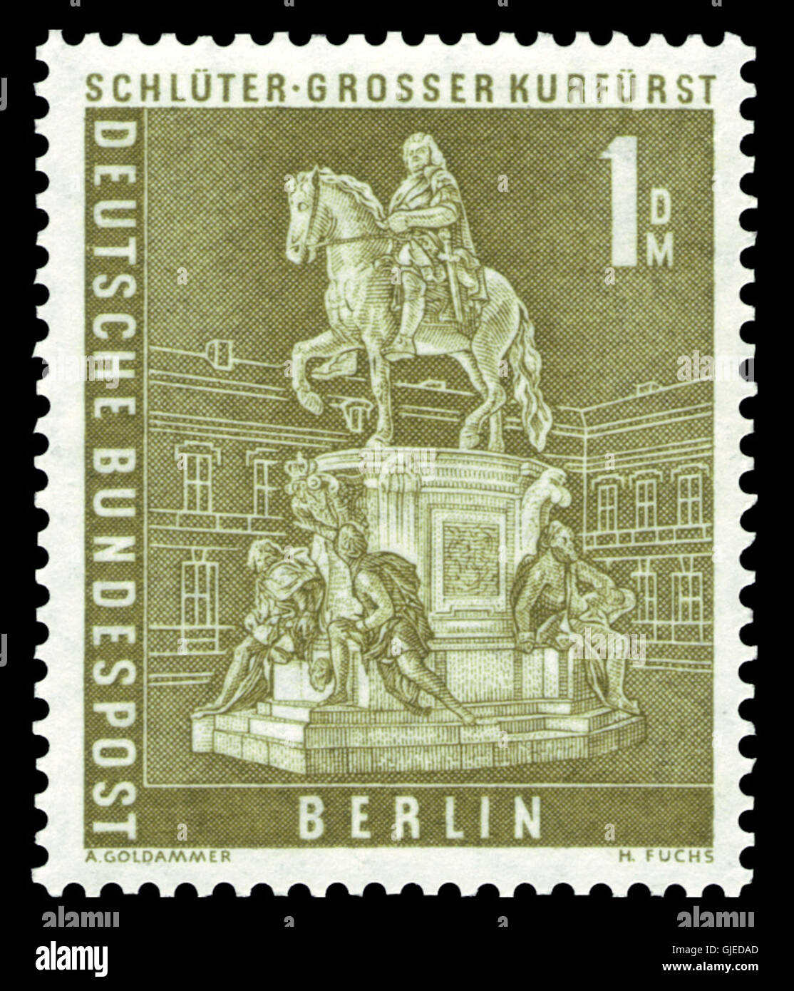 The DBPB 1956 153 Berliner Stadtbilder stamp issued by Deutsche ...