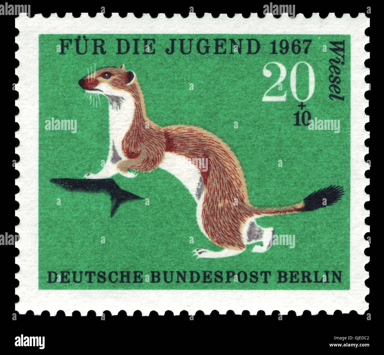 Zweisel Backstamp The DBPB 1967 300 Wiesel stamp depicts the Wiesel, a vehicle used by ...