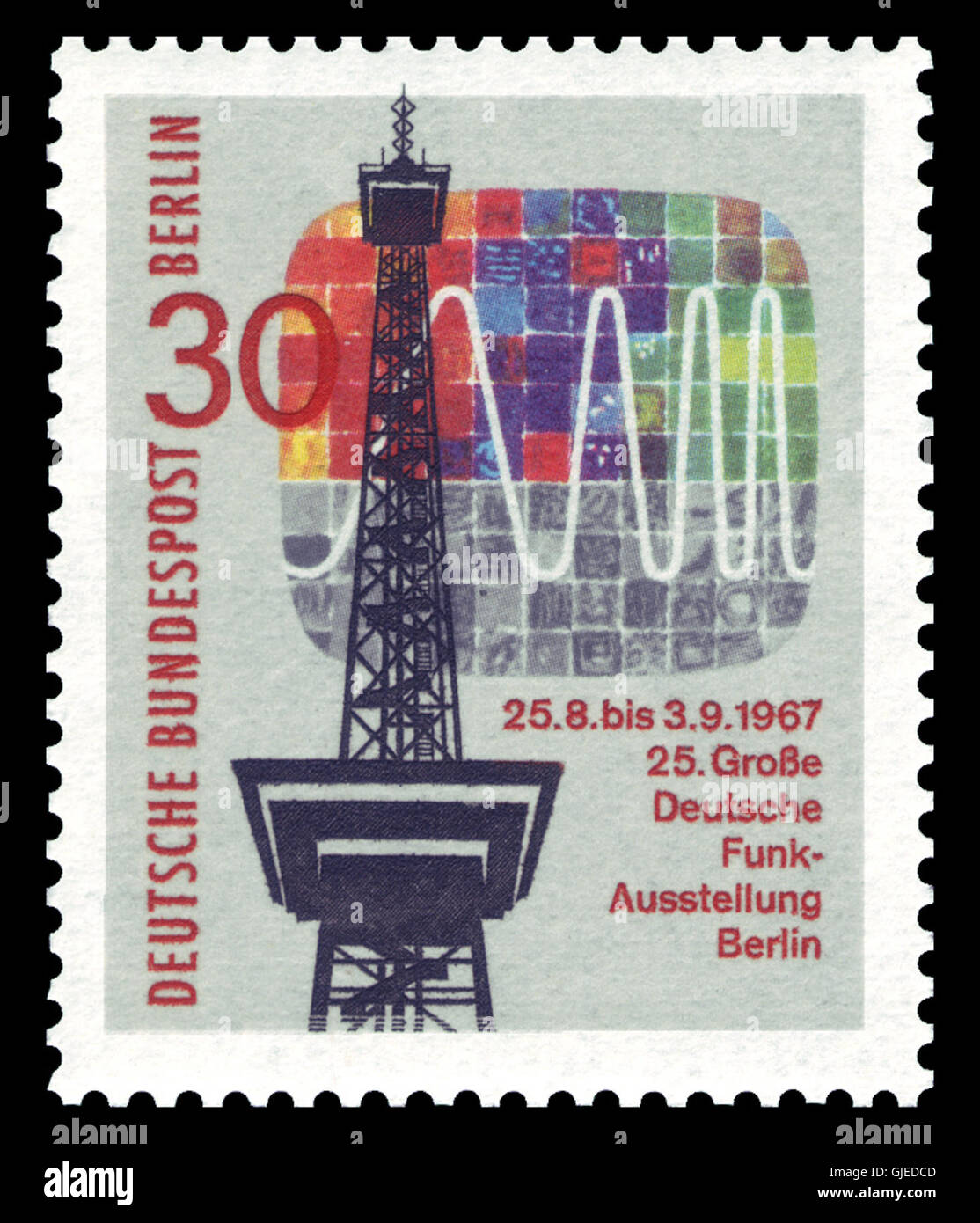 Highlights Stamp The 1967 DBPB stamp 309 was issued to commemorate the Funkausstellung ...
