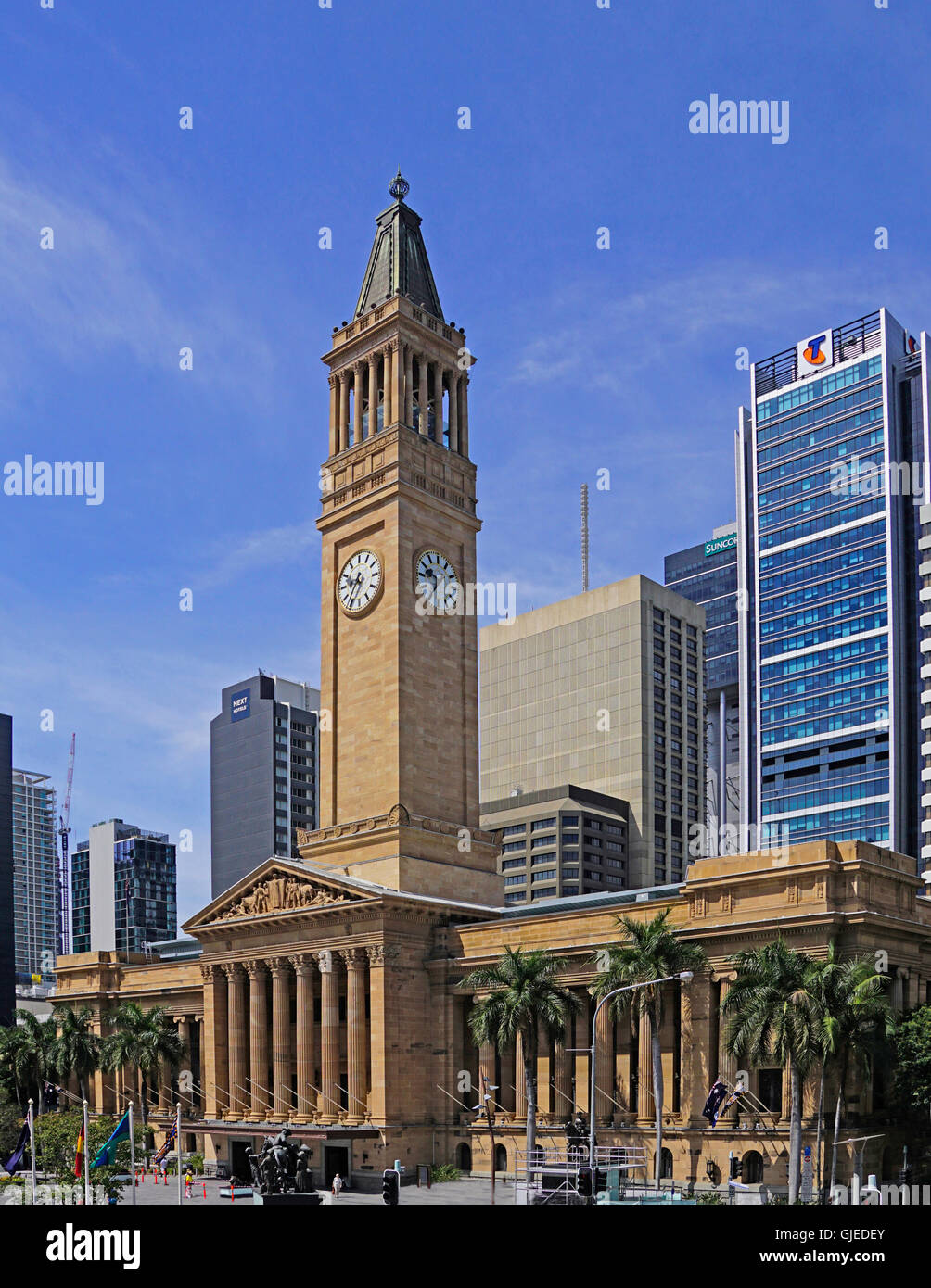 Brisbane City Hall clock tower Stock Photo Alamy