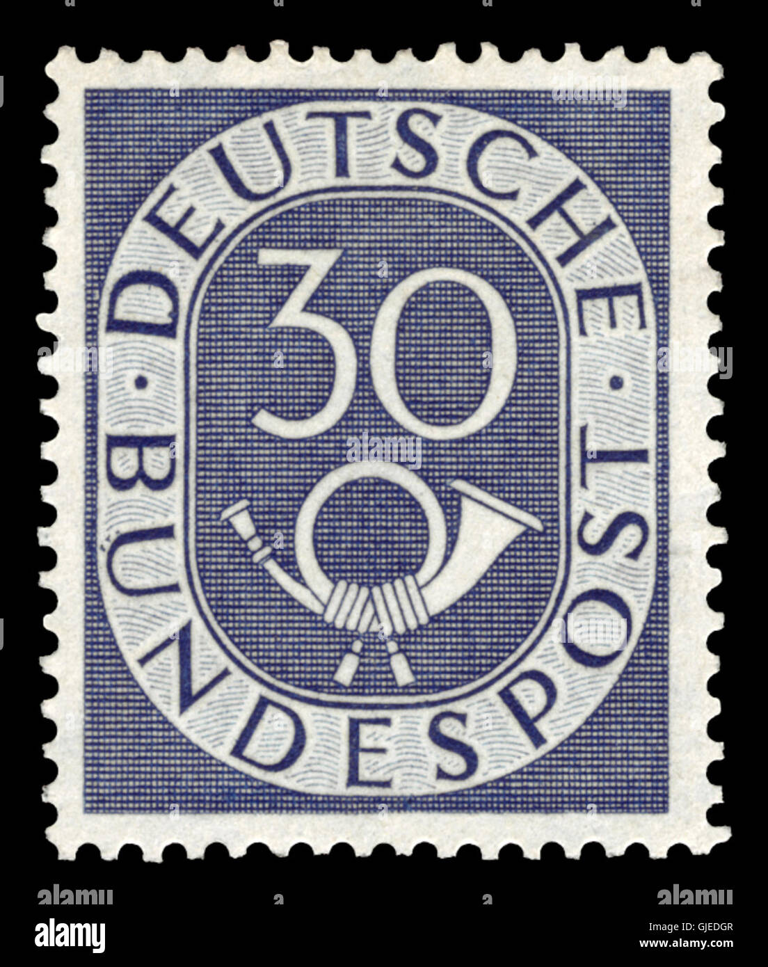 The 1951 DBP 132 Posthorn stamp is part of the German Federal Republic ...