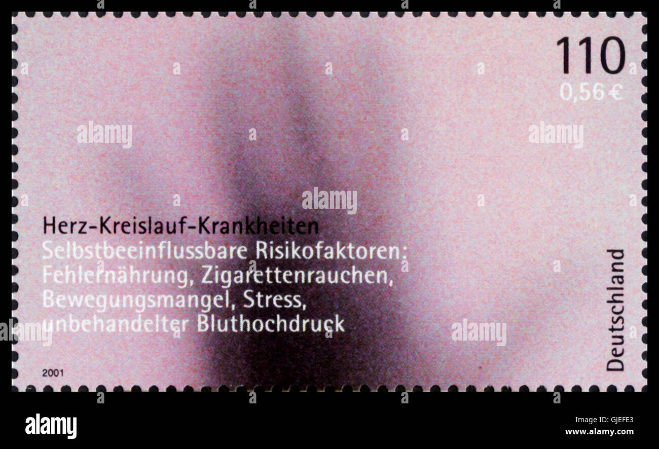 Stamp Germany 2001 MiNr2200 Herz-Kreislauf-Krankheiten Stock Photo