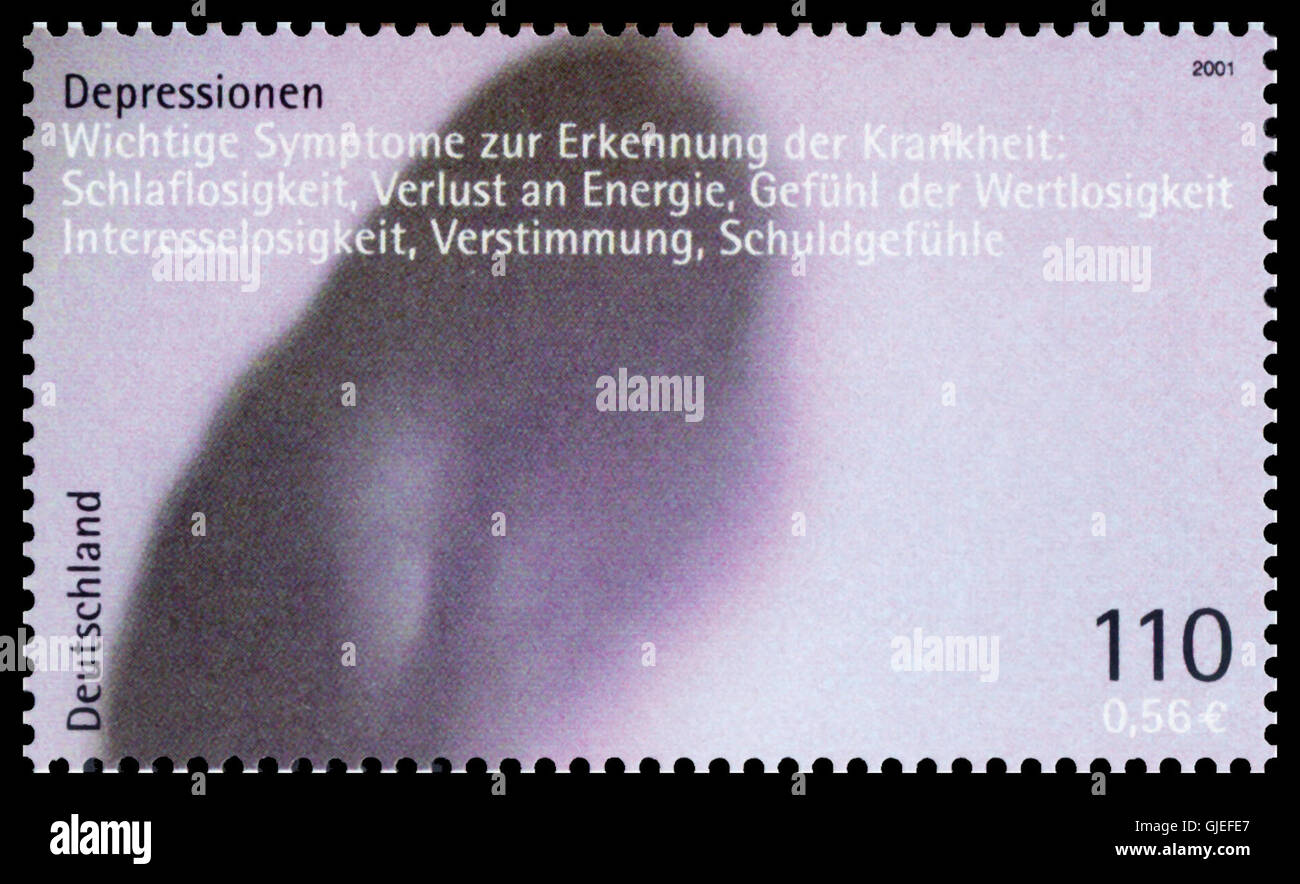 Stamp Germany 2001 MiNr2203 Depressionen Stock Photo