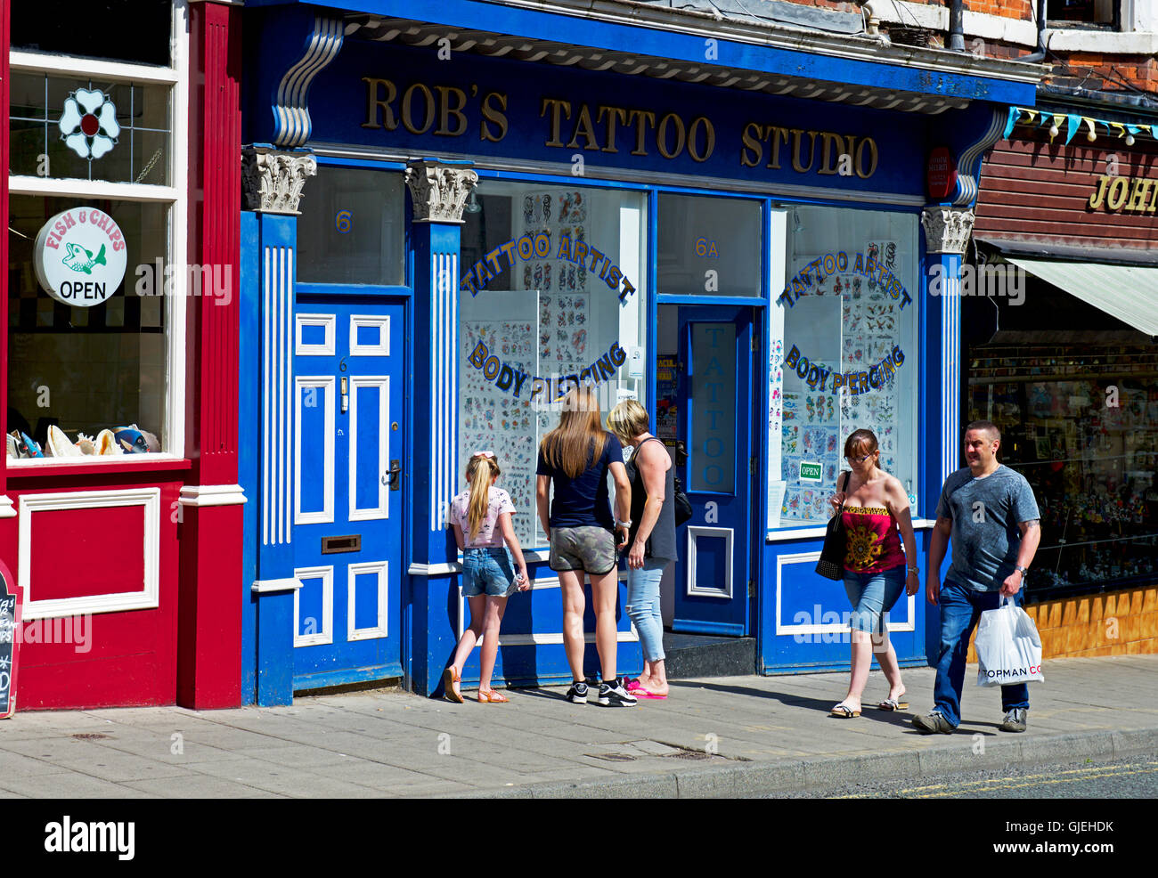 Shop scarborough north yorkshire england High Resolution Stock