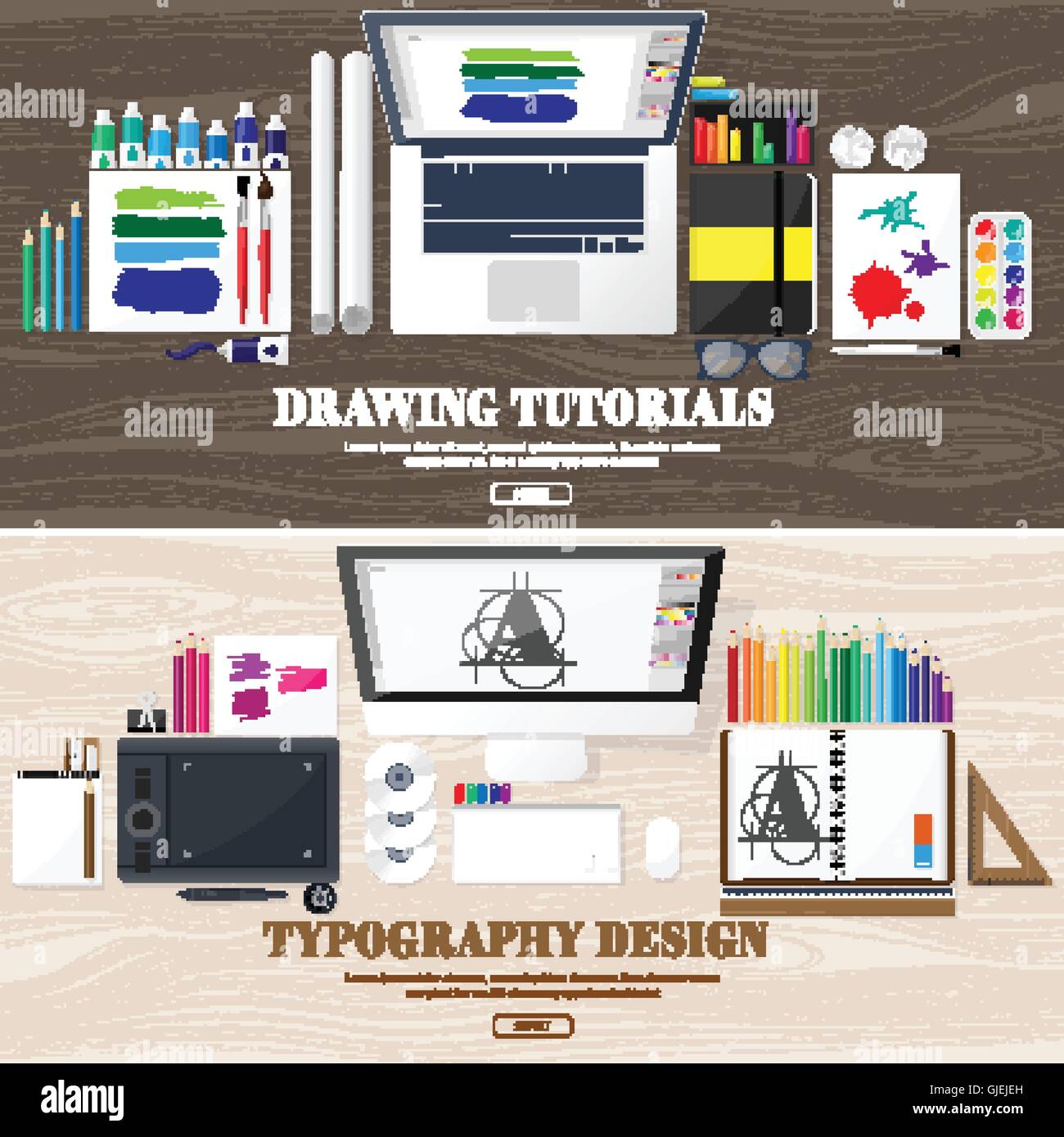 Graphic web design. Drawing and painting. Development. Illustration ...